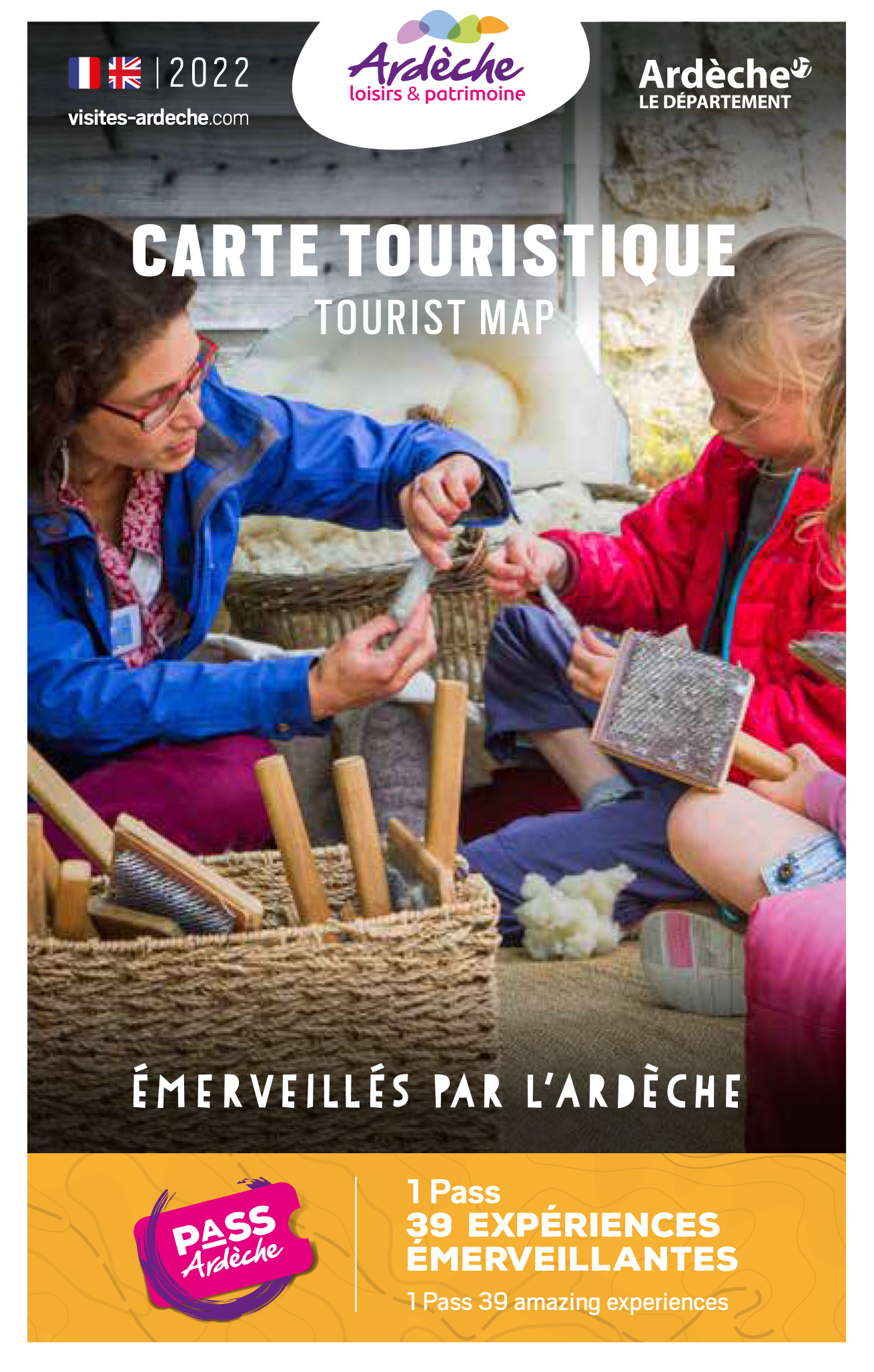 Carte touristique de l'Ardèche 2022