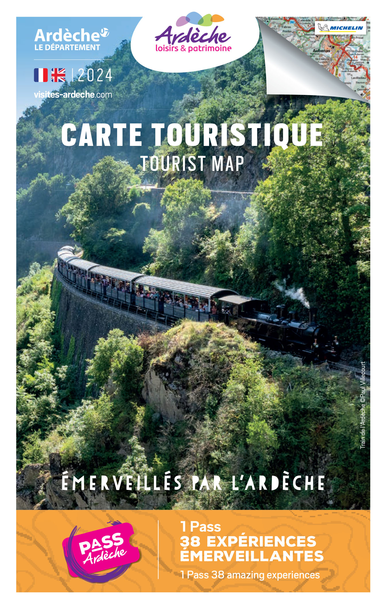Carte touristique de l'Ardèche 2024